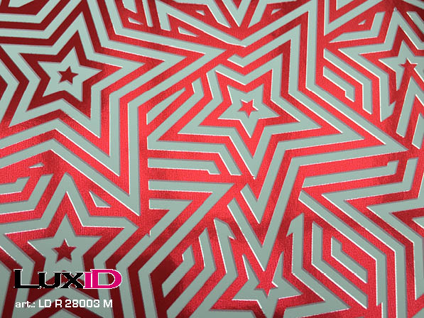 Wrapping paper shining starline red 50cm x 100m